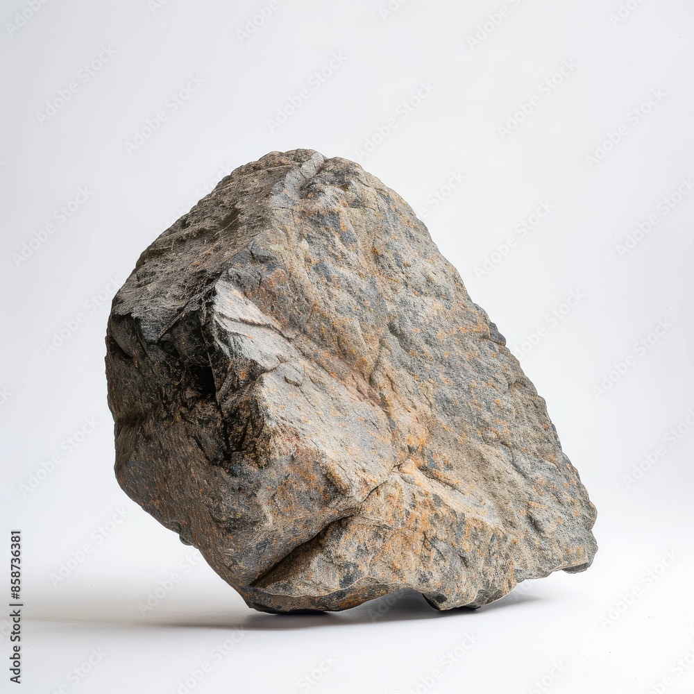 Closeup of a rock on a white background Closeup of a rock on a white background