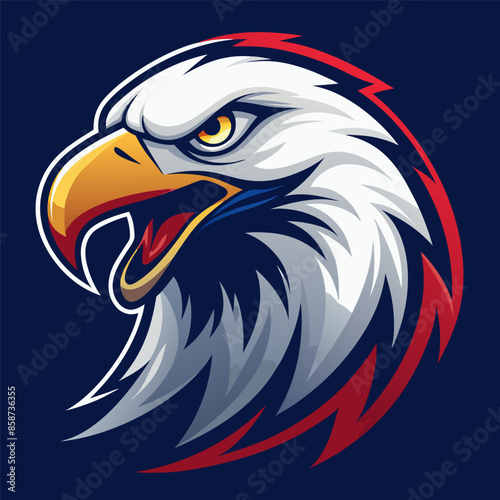 Eagle Head Sport Gaming Logo Vector Badges Emblem