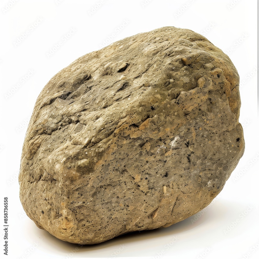 Closeup of a rock on a white background Closeup of a rock on a white background