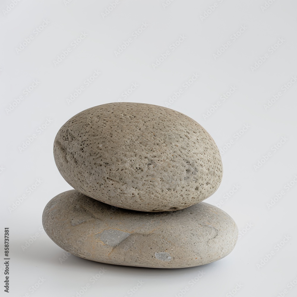 Closeup of a rock on a white background Closeup of a rock on a white background