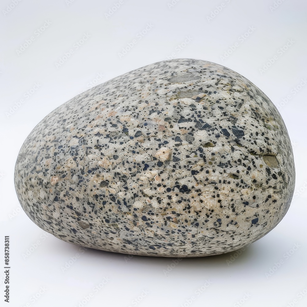 Closeup of a rock on a white background Closeup of a rock on a white background