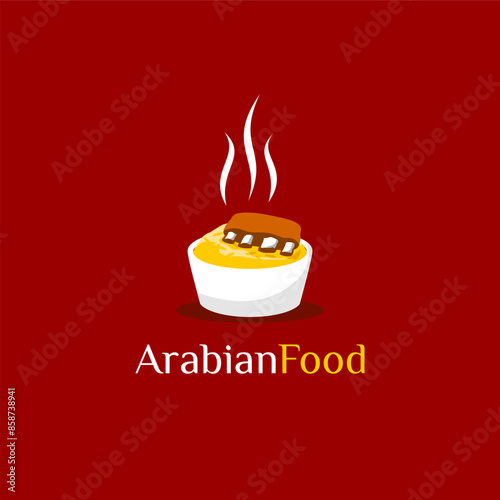 arabian food logo design inspiration . mandhi bryani biryani logo design template . kebab logo inspiration . arabic food