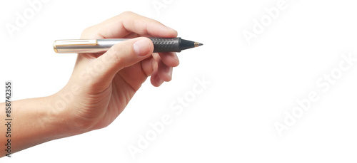 Pen in a hand the business financial