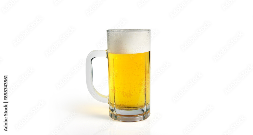 Glass of a beer isolated. Clipping path Glass of a beer isolated. Clipping path