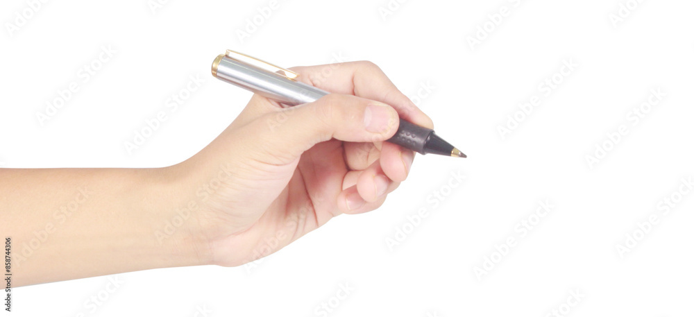 Pen in a hand the business financial Pen in a hand the business financial