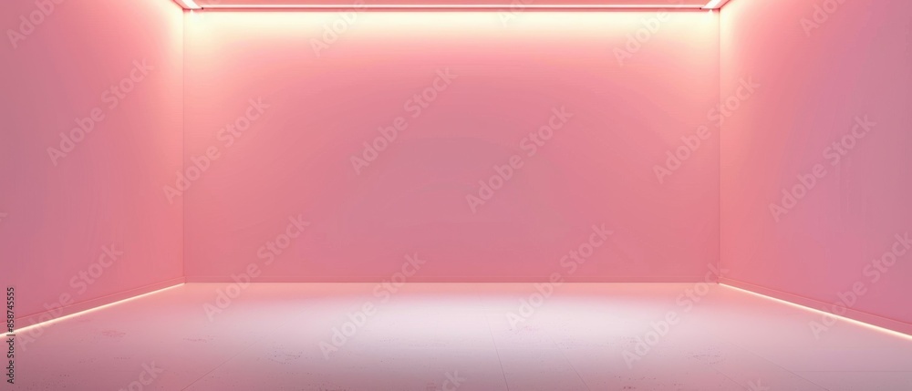 a uniform light pink wall is the background for the interior design a uniform light pink wall is the background for the interior design