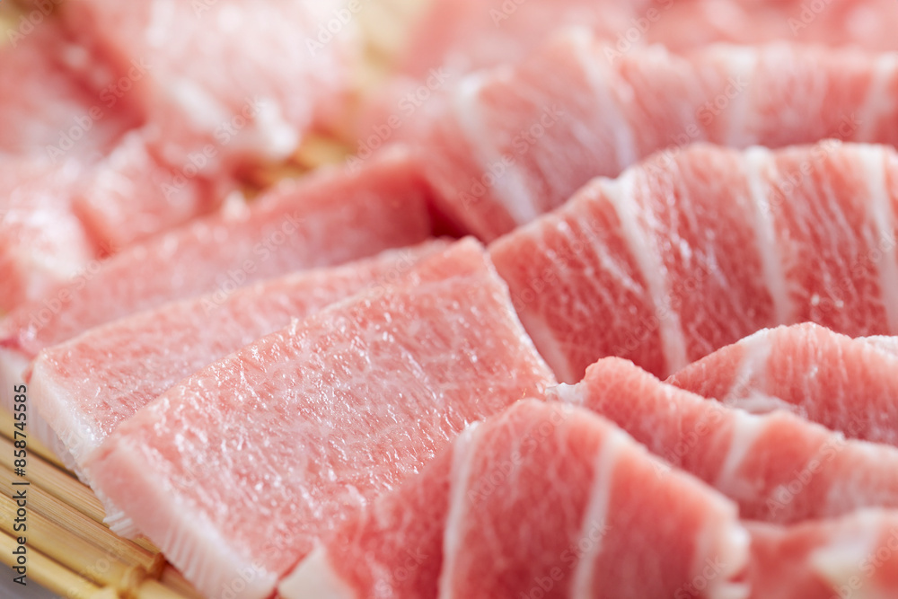 Various parts of fresh tuna sashimi Various parts of fresh tuna sashimi