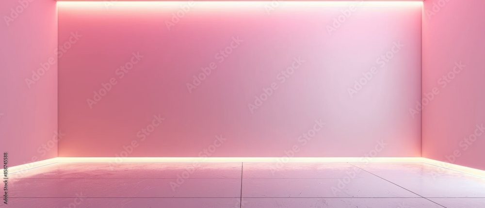 a uniform light pink wall is the background for the interior design a uniform light pink wall is the background for the interior design