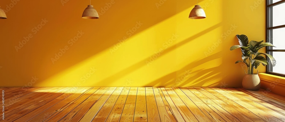 uniform light yellow room - background for interior design uniform light yellow room - background for interior design