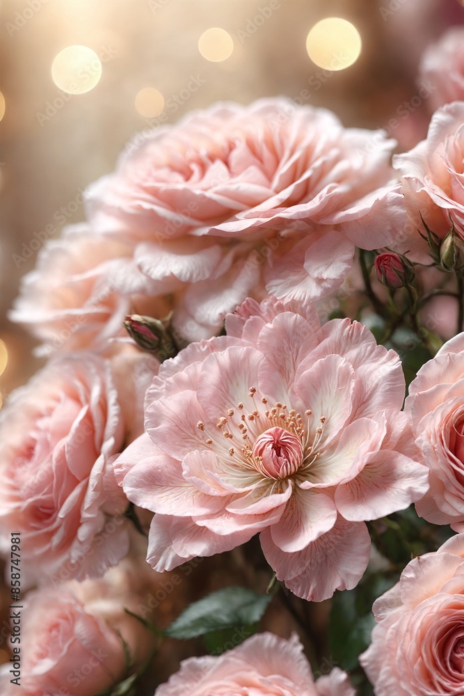Close Up of Pink Roses in Bloom. Close Up of Pink Roses in Bloom.