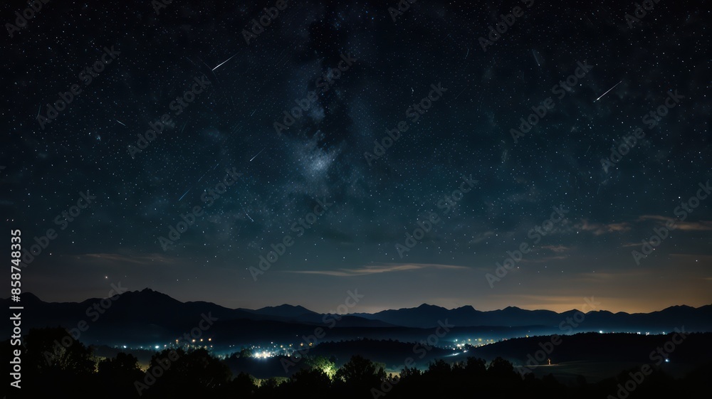 night sky with moon and stars night sky with moon and stars