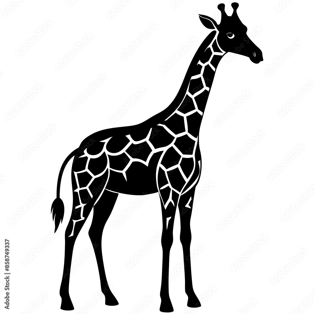 giraffe vector silhouette illustration and svg giraffe vector silhouette illustration and svg
