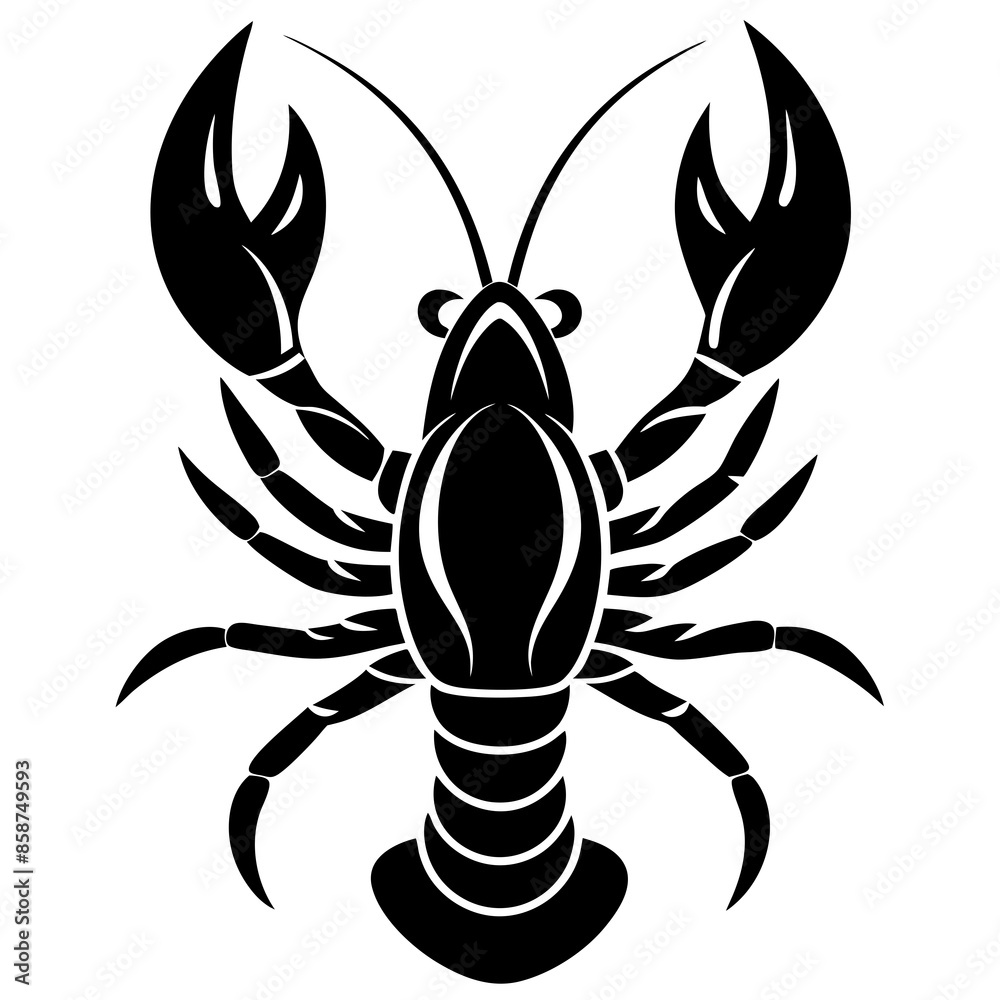 lobster logo icon vector silhouette illustration lobster logo icon vector silhouette illustration