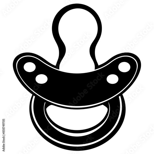pacifier  vector silhouette illustration and svg file