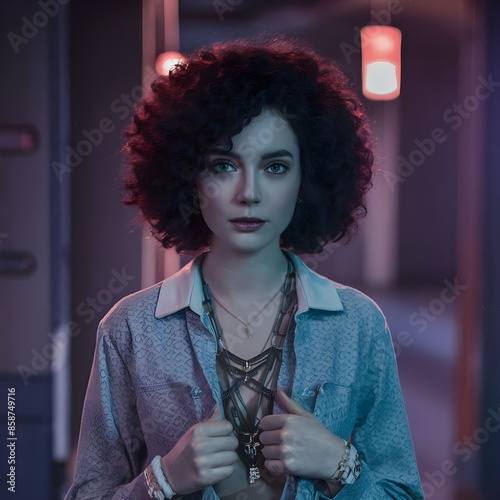 portrait of a woman in a wig