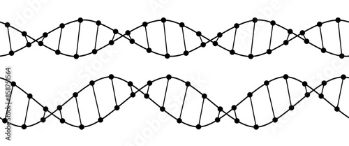 Seamless tileable illustrations of DNA strand fragments