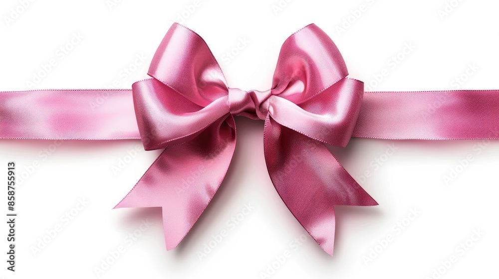 Pink bow isolated on white background Pink bow isolated on white background