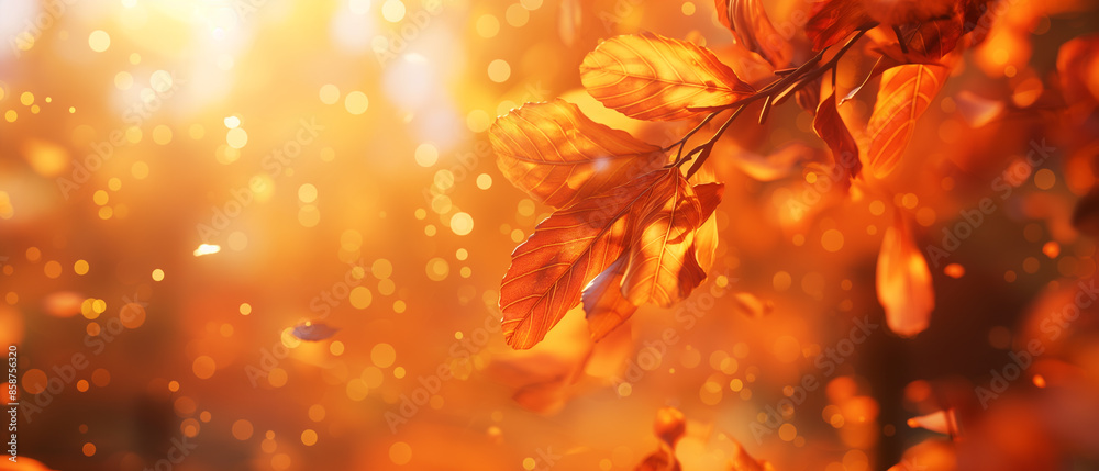 Beautiful Autumn Leaves with Bokeh Effect in 4K Photography Stock Photo ...