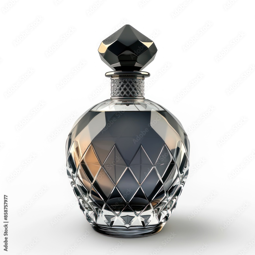 Luxury Perfume Bottle with a Diamond Pattern Luxury Perfume Bottle with a Diamond Pattern