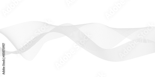Abstract wave element for design. Digital frequency track equalizer. Stylized line art background.  Wave with lines created using blend tool. Vector