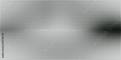 Halftone faded gradient texture. Grunge halftone grit background. White and black sand noise wallpaper. Retro pixilated vector backdrop