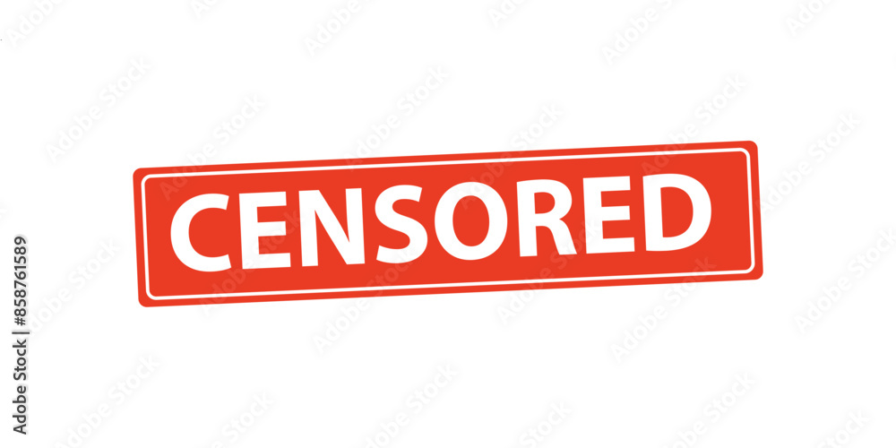 Φωτογραφία Red censor rubber stamp grunge icon