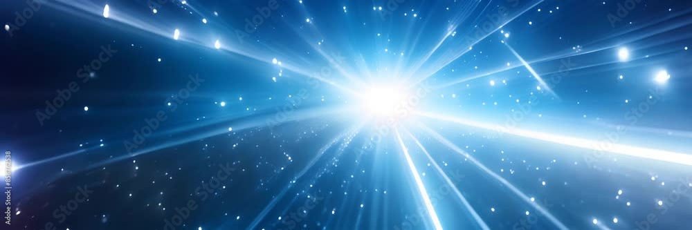 Blue glowing light rays in the background with a data transfer concept Blue glowing light rays in the background with a data transfer concept