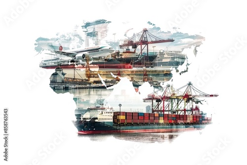 Global Logistics and Transportation Concept