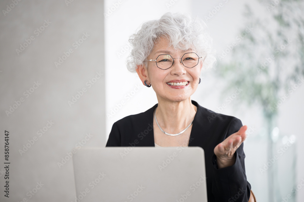 Image of senior woman in business Recommended pose with copy space to the left Image of senior woman in business Recommended pose with copy space to the left