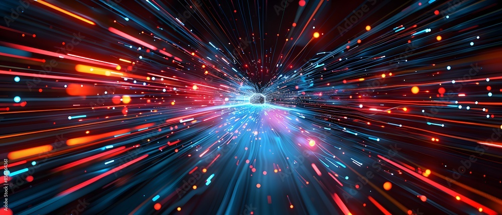 Abstract technology background of high speed global data transfer, ultra fast broadband and connection, digital cyber tech motion Abstract technology background of high speed global data transfer, ultra fast broadband and connection, digital cyber tech motion