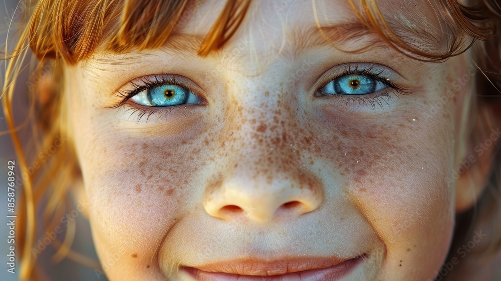 Radiant Joy - Close-up of Smiling Face with Bright Eyes Exuding Genuine Happiness Radiant Joy - Close-up of Smiling Face with Bright Eyes Exuding Genuine Happiness