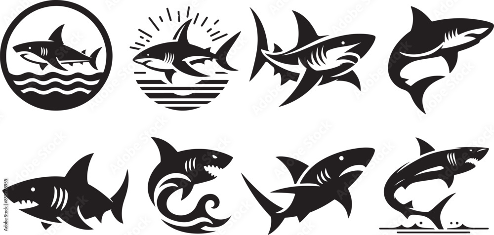 Shark Silhouette Icon Vector illustration Shark Silhouette Icon Vector illustration