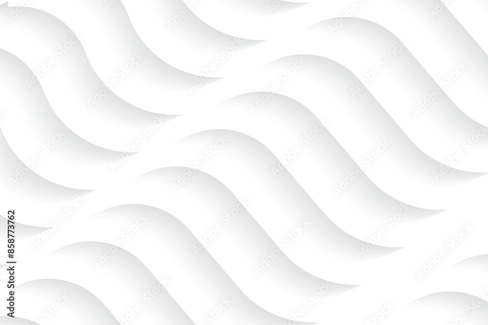 Obraz premium Abstract white gray satin texture background fluid flow with smooth line futuristic graphic design Banner Pattern elegant Geometric Textured intricate 3D wall Light wave vector EPS10 