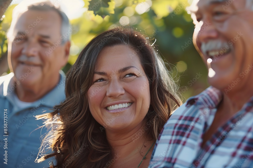 Portrait of a smiling senior couple in vineyard. Focus on the woman. Portrait of a smiling senior couple in vineyard. Focus on the woman.