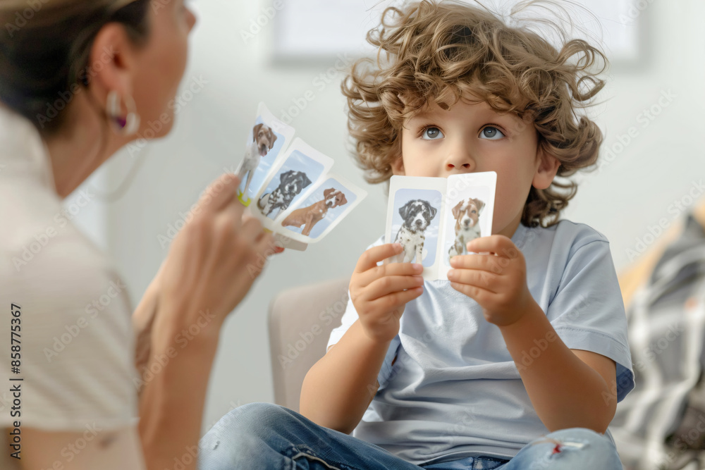 a woman and a child are playing video games a woman and a child are playing video games
