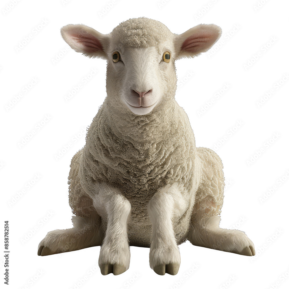 3d Christian lamb of God isolated on the white background. 3d Christian lamb of God isolated on the white background.