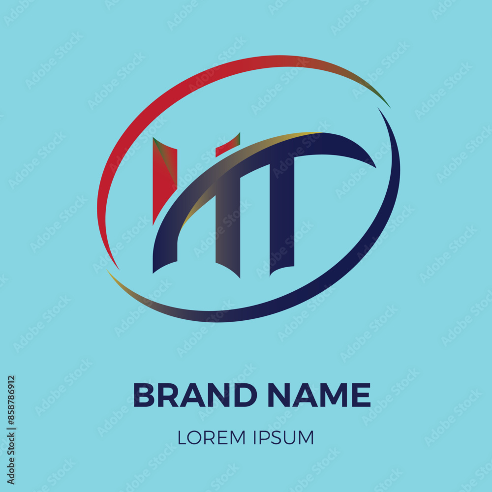 Logo with the initials HT, HM or it can also be read as Hr Logo with the initials HT, HM or it can also be read as Hr