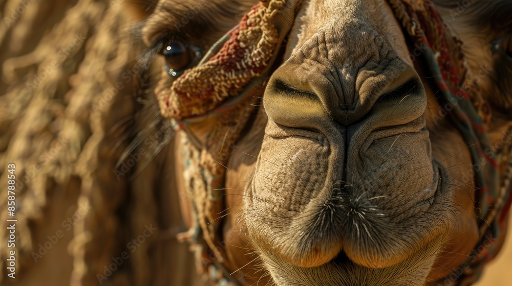 Naklejka premium Close up of a dromedary s head