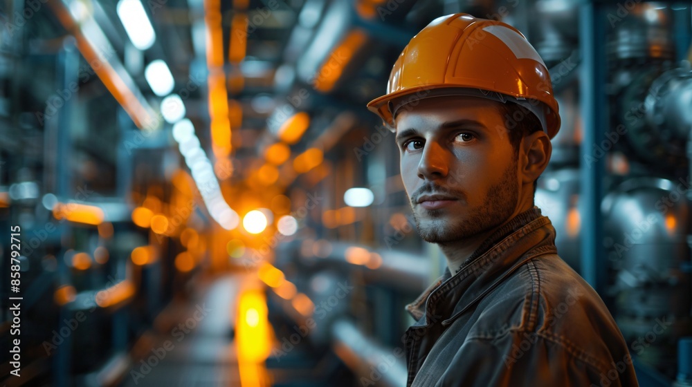 Industrial Worker in Hard Hat. Industrial Worker in Hard Hat.