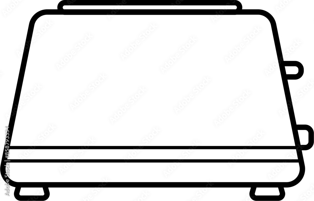 Bread toaster outline illustration vector Bread toaster outline illustration vector