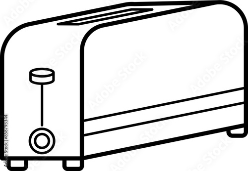 Bread toaster outline illustration vector