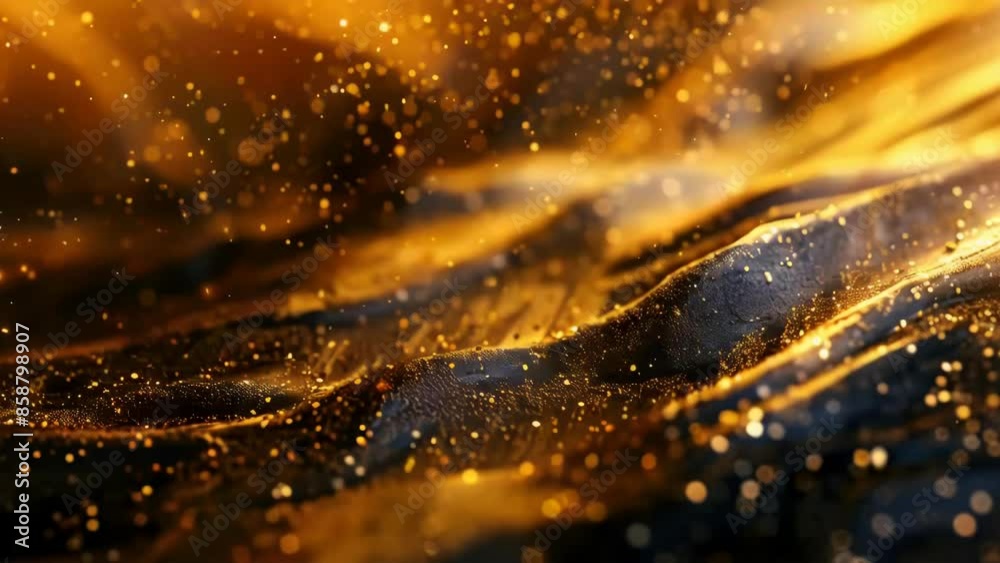 Gold and Black Background Close Up