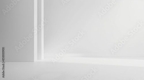 Clean white space with a large empty area and a smooth background.