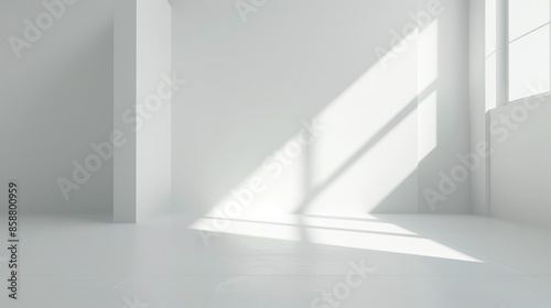 Clean white space with a large empty area and a smooth background.