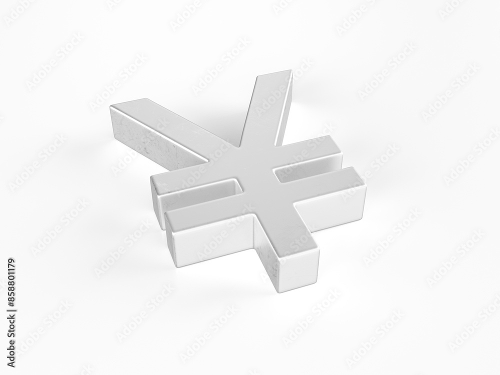 Obraz premium Metal yen symbol