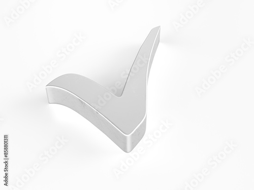 Metal check mark symbol