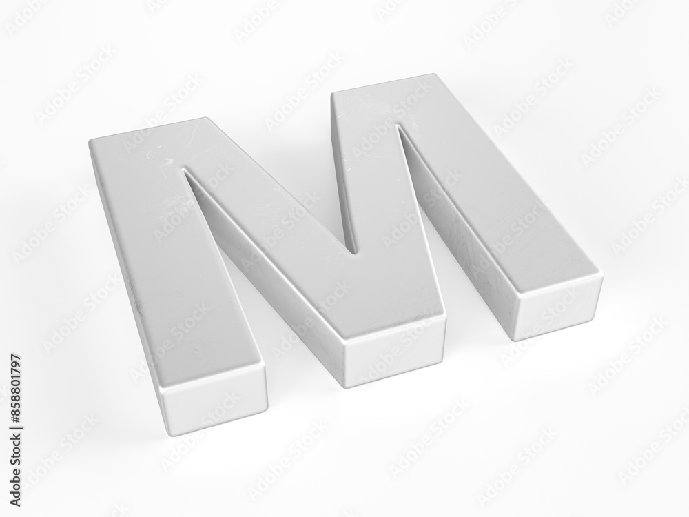 Metal letter M Metal letter M