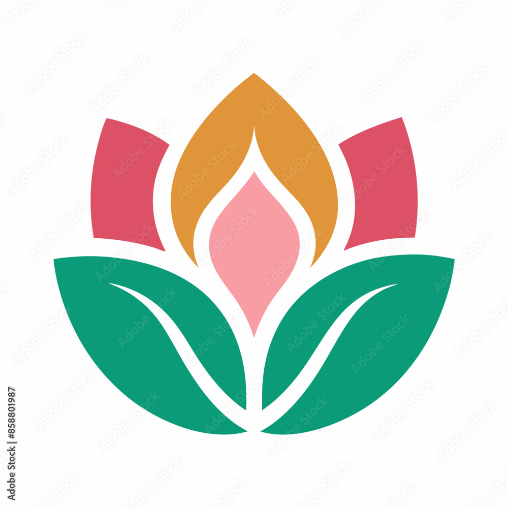 Flowers logo minimalist style clean vector illustration Flowers logo minimalist style clean vector illustration