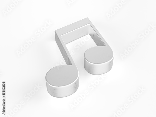 Metal music note symbol photo