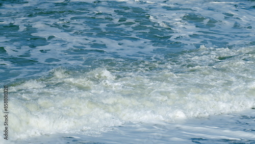 Waves Breaking On The Beach Of Pebbles Surf On The Beach. Waves Washing The Pebble Beach. Still. © artifex.orlova